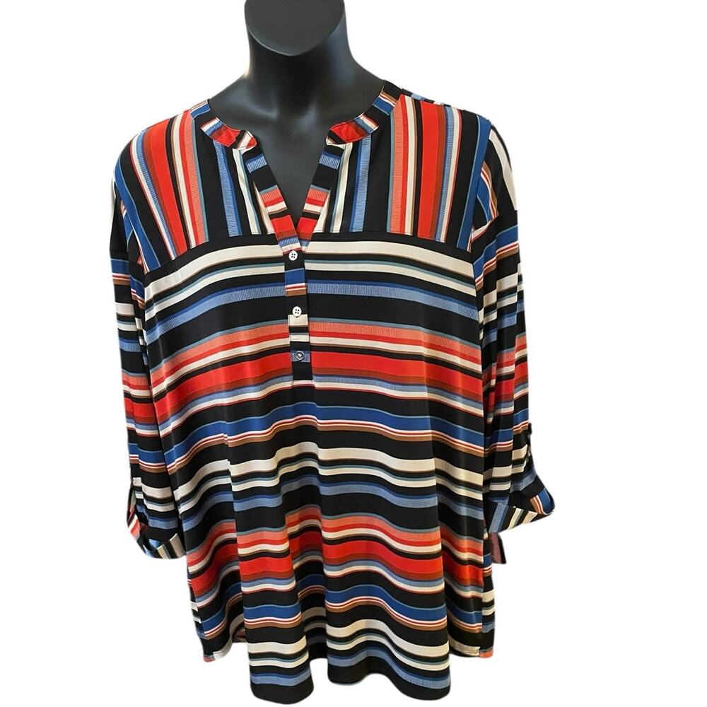 Ava & Grace Plus Size Striped Tunic Top 3X – Western Inspired - Picture 2 of 5